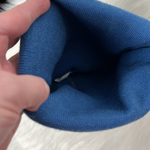 7 11 50th Anniversary Slurpee Beanie Toque Blue Hat with Pom - Picture 3 of 6